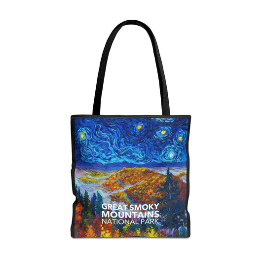 Great Smoky Mountains National Park Tote Bag - The Starry Night Large
