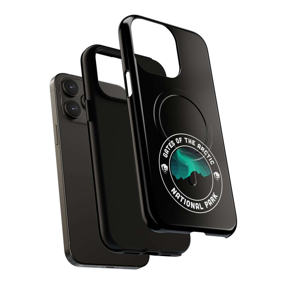 Gates of the Arctic National Park iPhone Case with MagSafe - Round Emblem Design