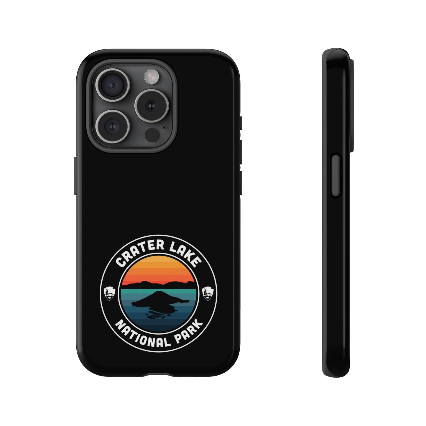 Crater Lake National Park Phone Case - Round Emblem Design