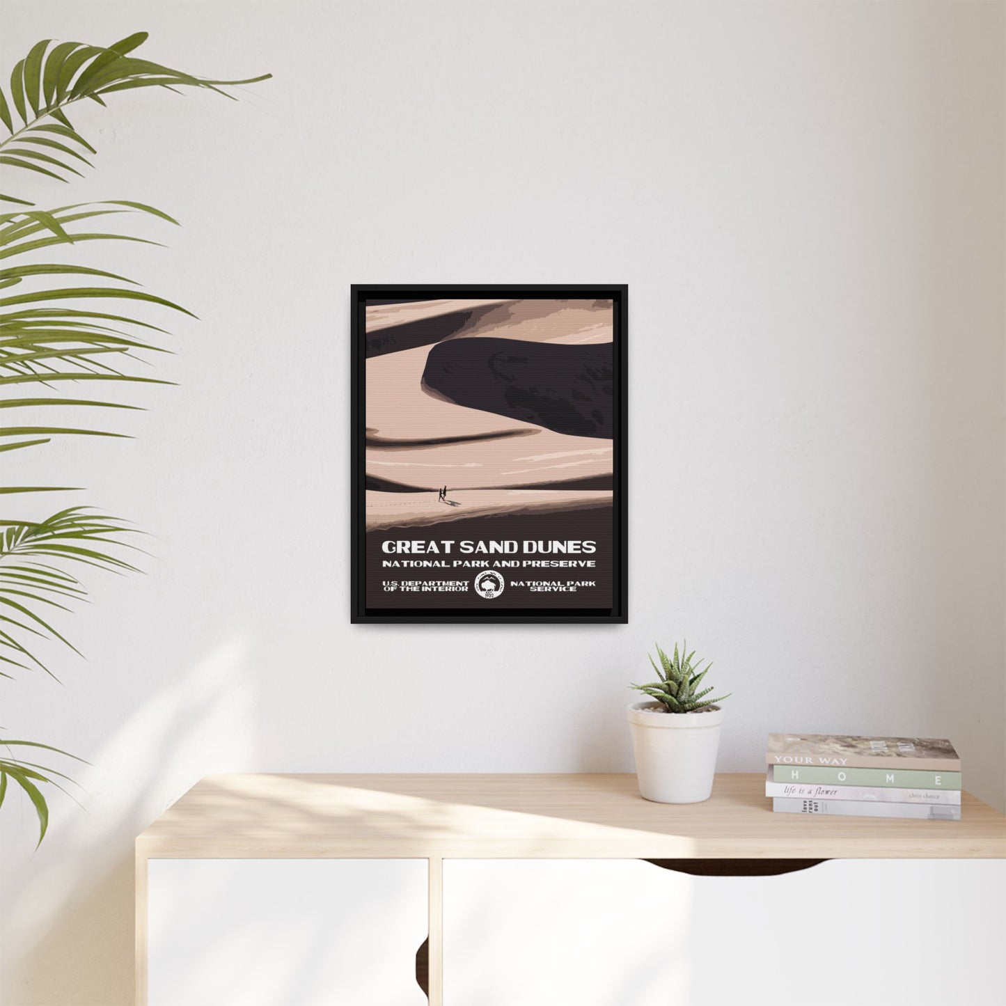 Great Sand Dunes National Park Framed Canvas - WPA Poster