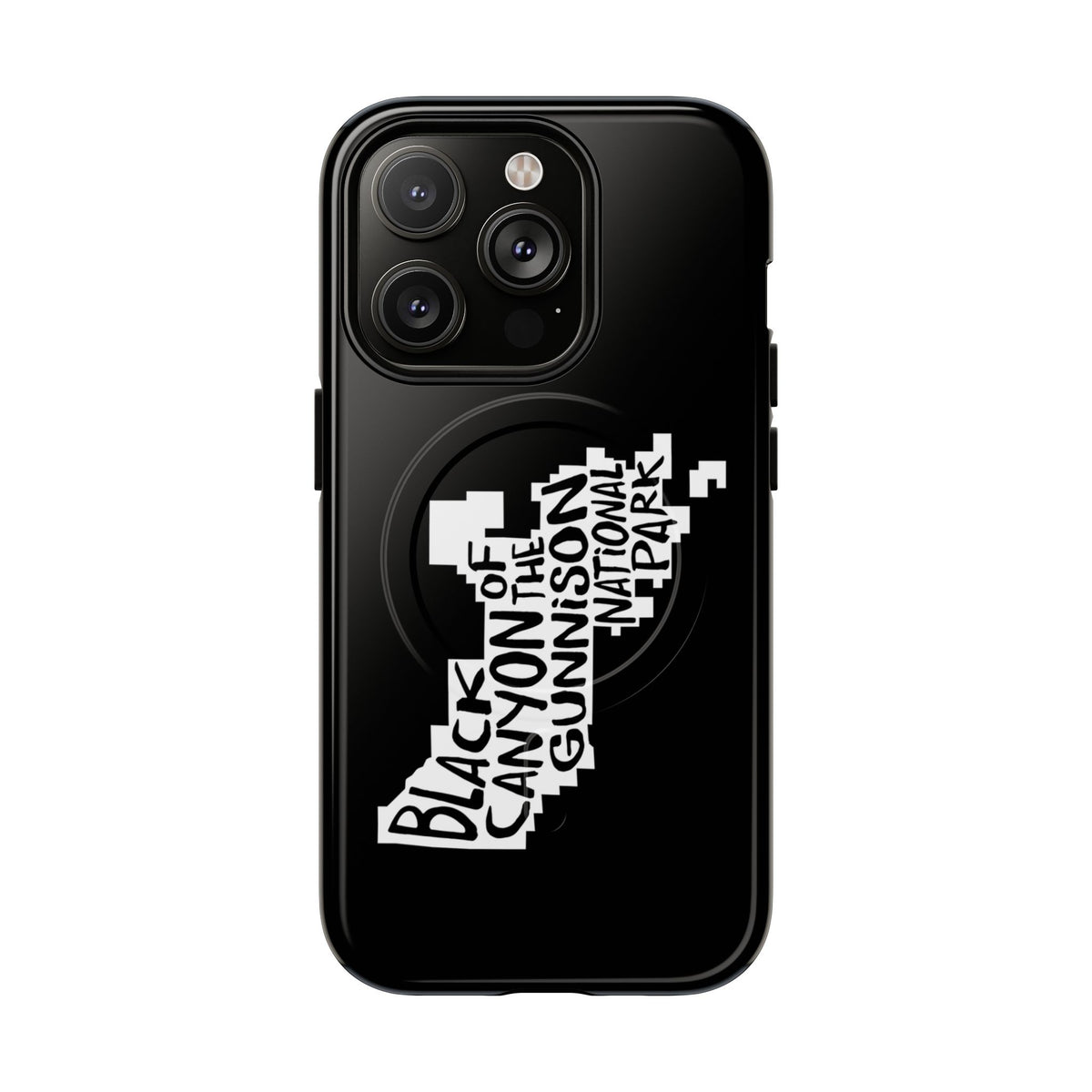 Black Canyon of the Gunnison National Park iPhone Case with MagSafe - Map Design