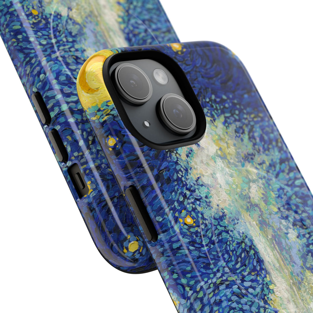 Yellowstone National Park iPhone Case with MagSafe - Old Faithful Starry Night
