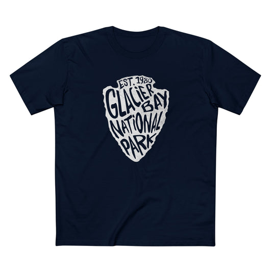 Glacier Bay National Park T-Shirt - Arrow Head Design in Navy