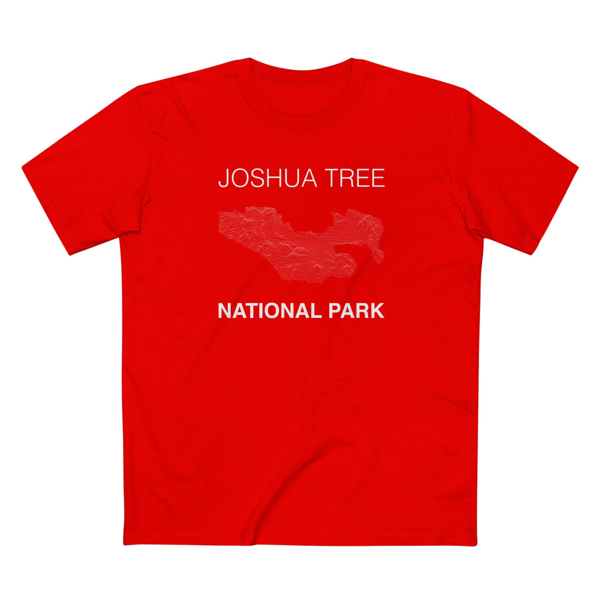 Joshua Tree National Park T-Shirt Lines in Red