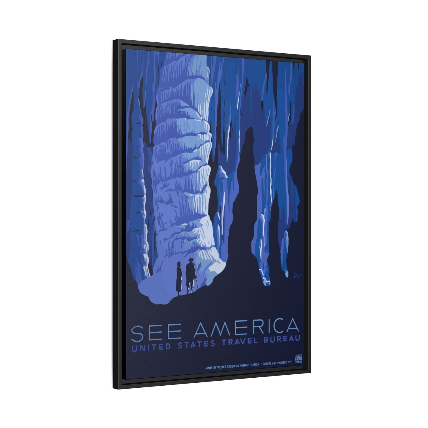 See America National Park Framed Canvas - WPA Poster