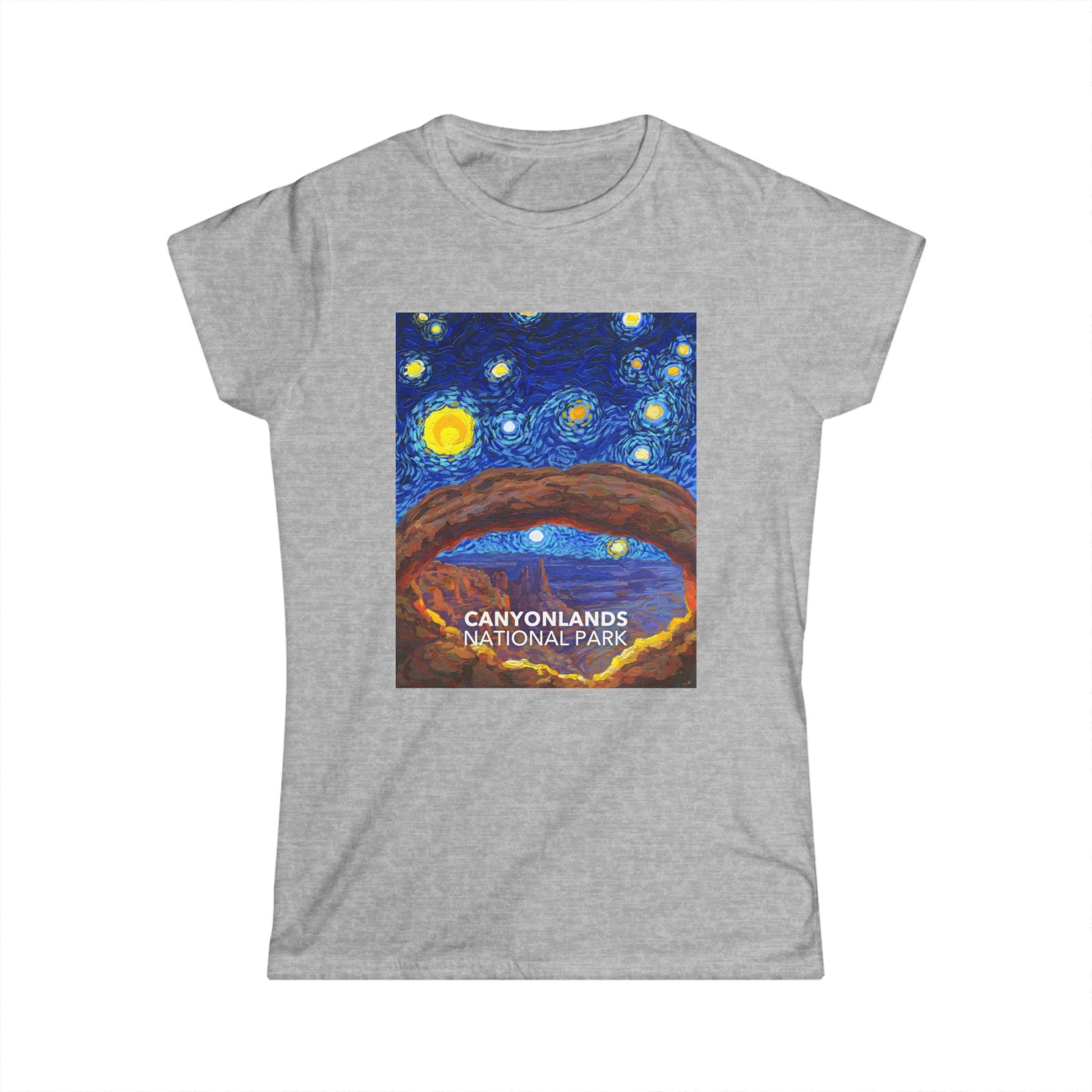 Canyonlands National Park T-Shirt - Women's Starry Night — Van Gogh ‘Starry Night’-style design — gallery image 3
