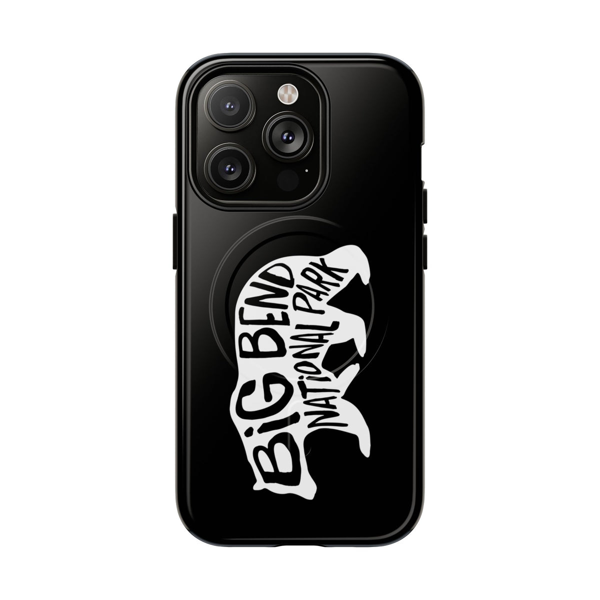 Big Bend National Park iPhone Case with MagSafe - Black Bear Design