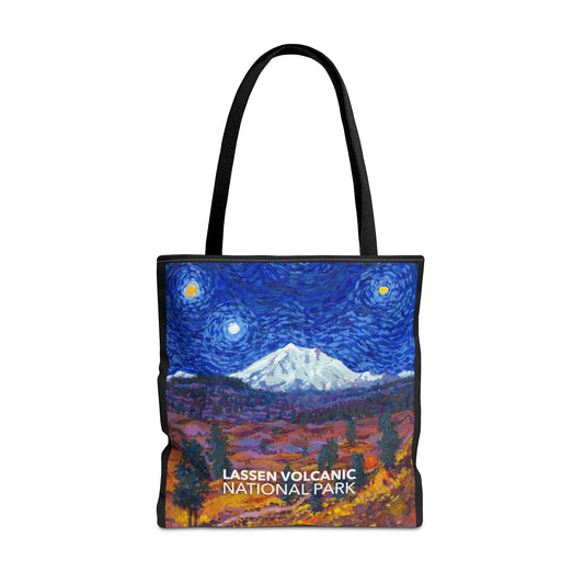 Lassen Volcanic National Park Tote Bag - The Starry Night Large