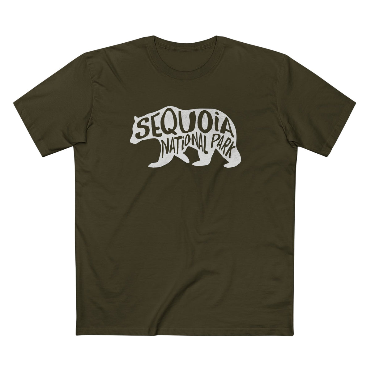 Sequoia National Park T-Shirt - Black Bear in Army