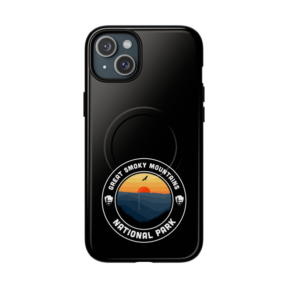 Great Smoky Mountains National Park iPhone Case with MagSafe - Round Emblem Design