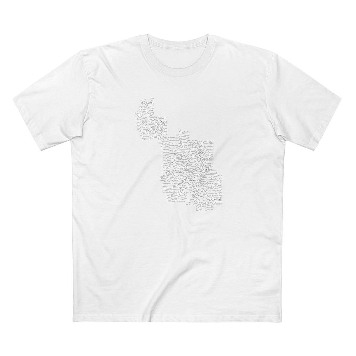 Zion National Park T-Shirt - Topographical Lines in White