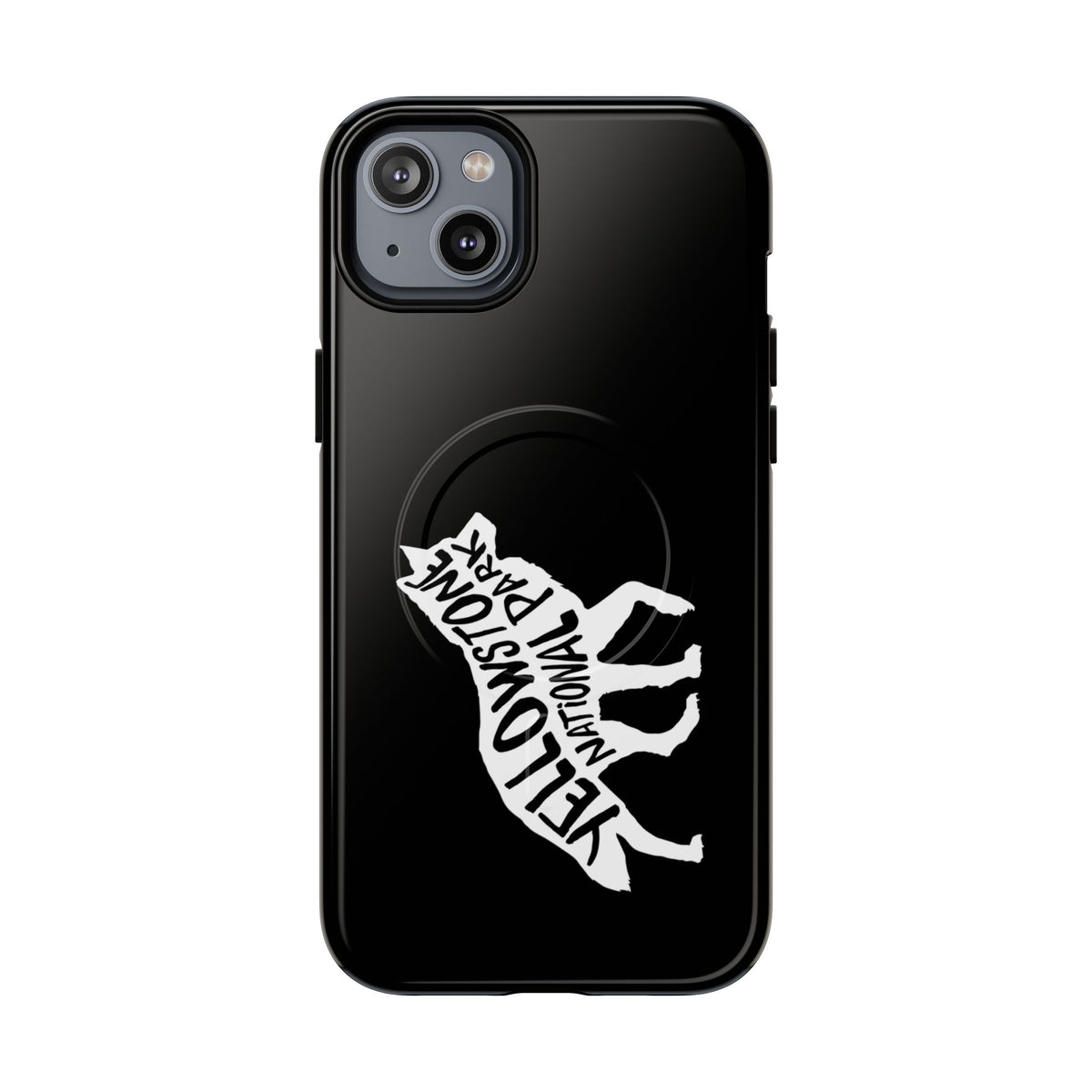 Yellowstone National Park iPhone Case with MagSafe - Wolf Design