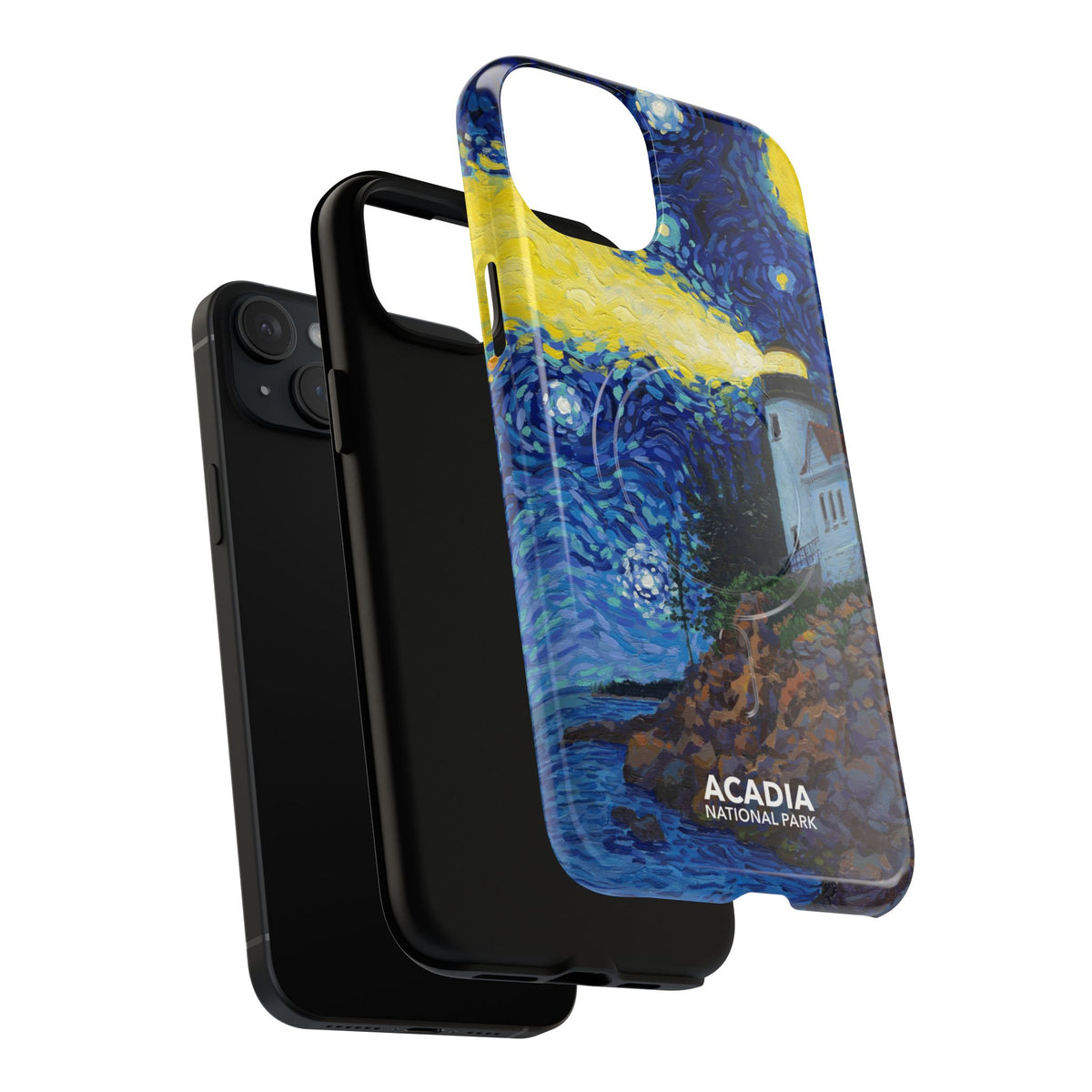 Acadia National Park iPhone Case with MagSafe - Starry Night Lighthouse