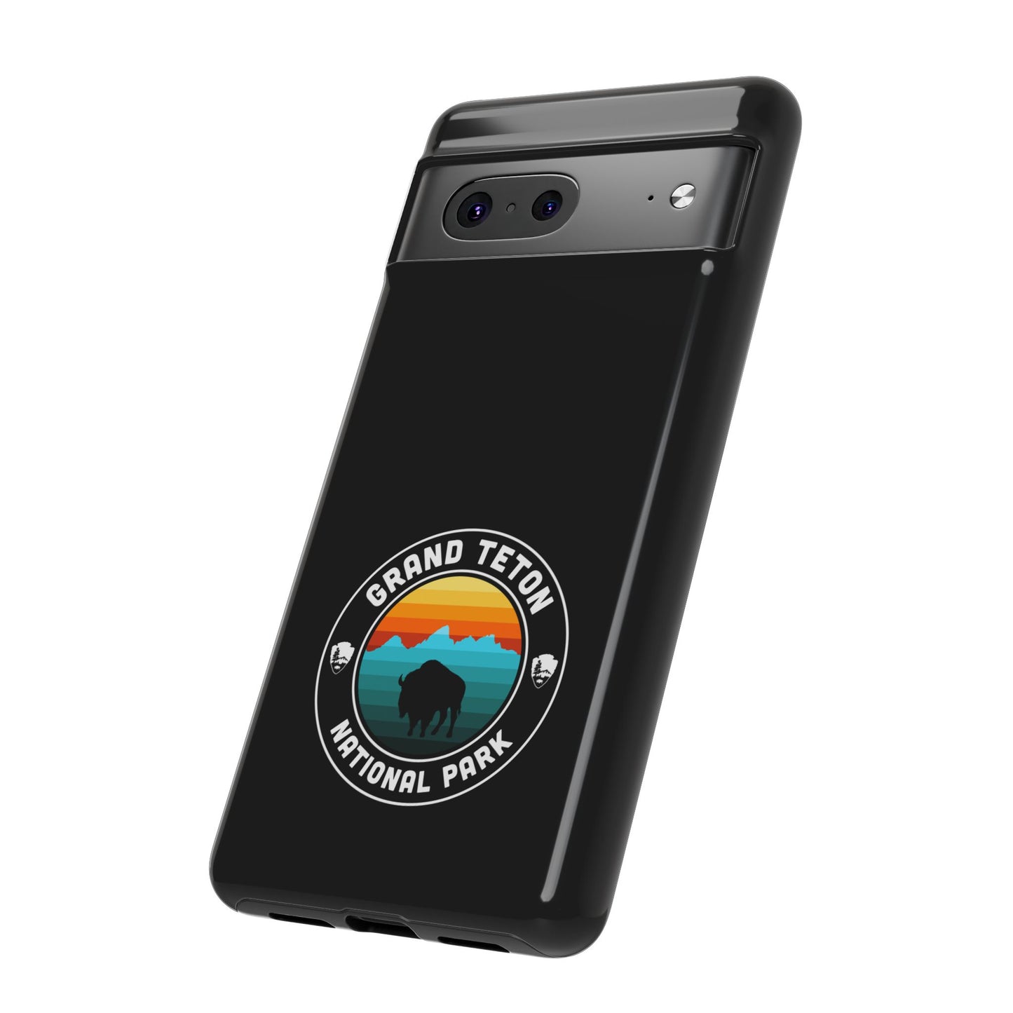 Grand Teton National Park Phone Case - Round Emblem Design