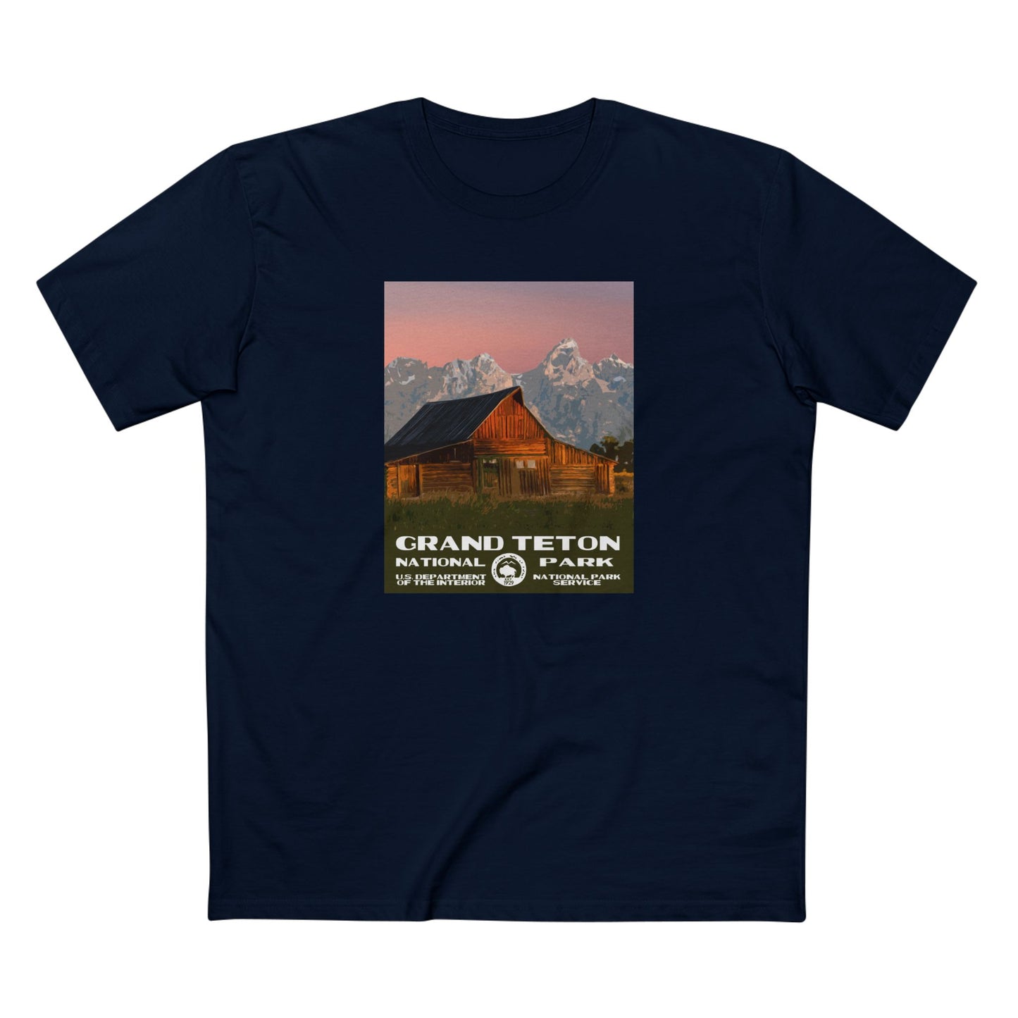 Grand Teton National Park T-Shirt - WPA Poster Barn in Navy