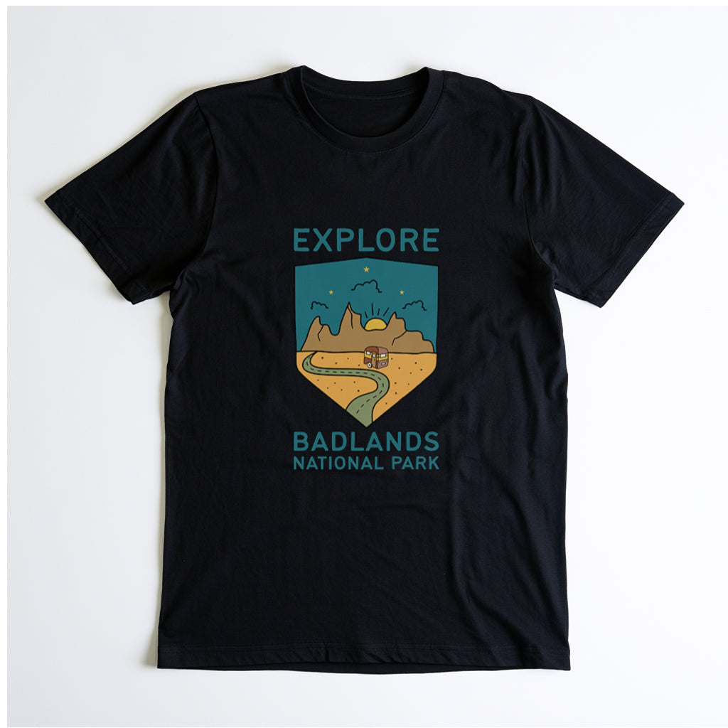 Badlands National Park T-Shirt - Explore Badlands in Black