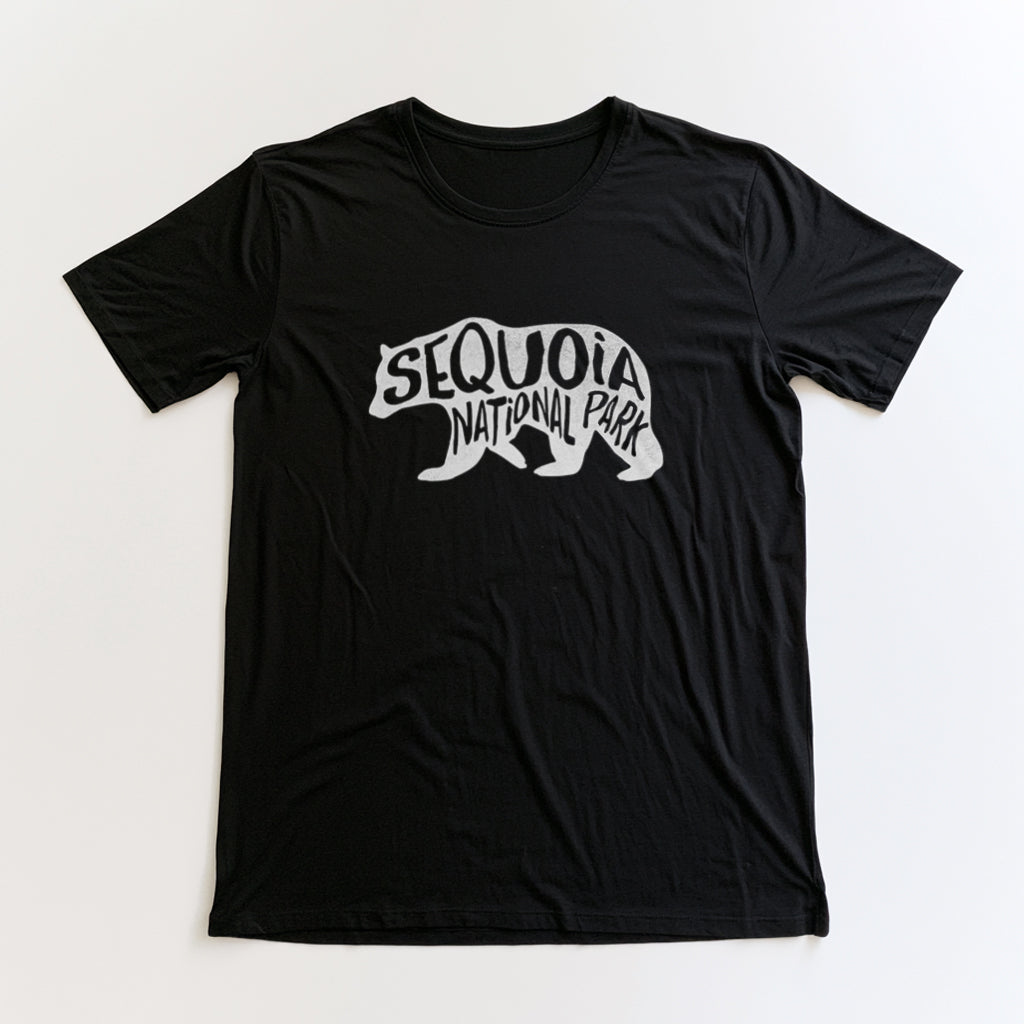 Sequoia National Park T-Shirt - Black Bear in Black