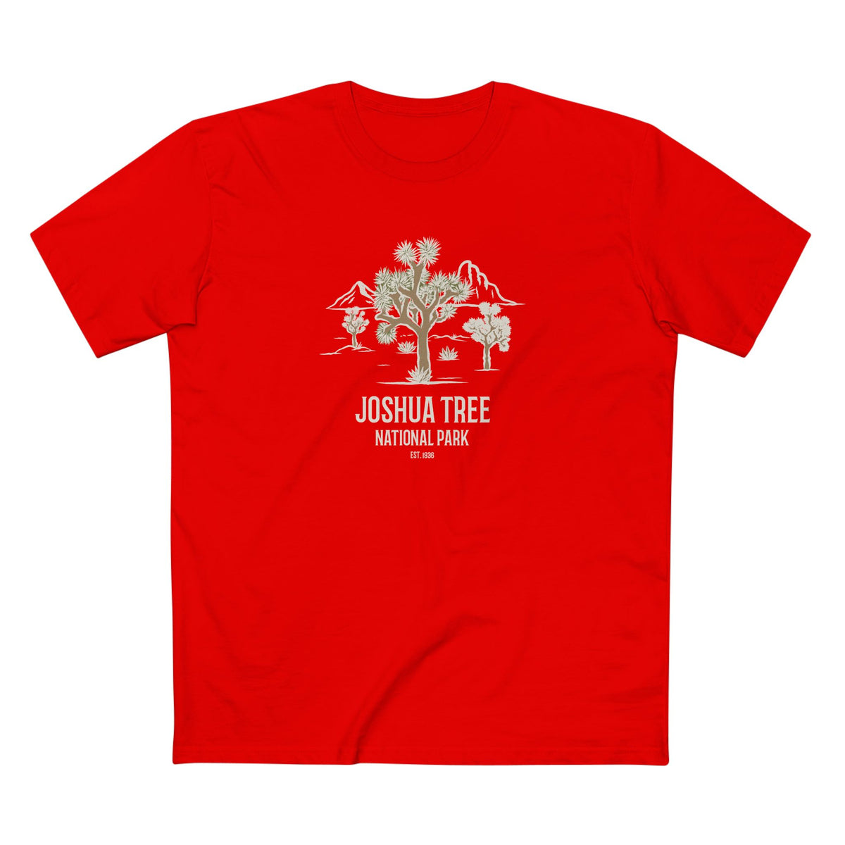 Joshua Tree National Park T-Shirt - Joshua Tree in Red