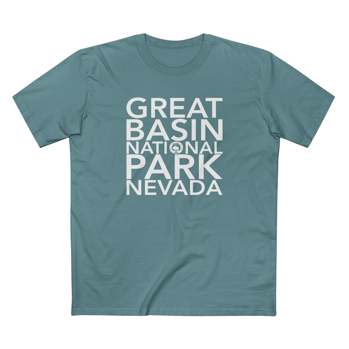 Great Basin National Park T-Shirt Block Text in Slate Blue