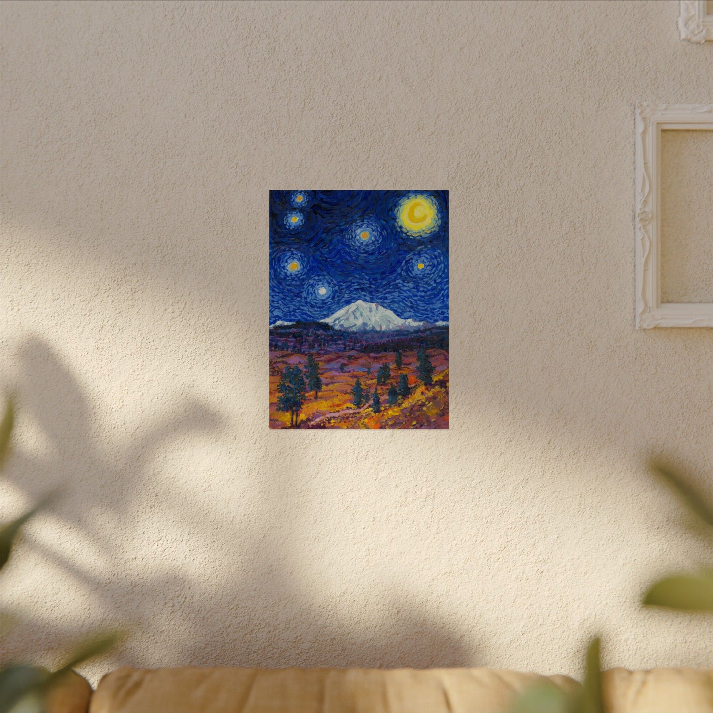 Lassen Volcanic National Park Starry Night Poster - Premium Textured Paper
