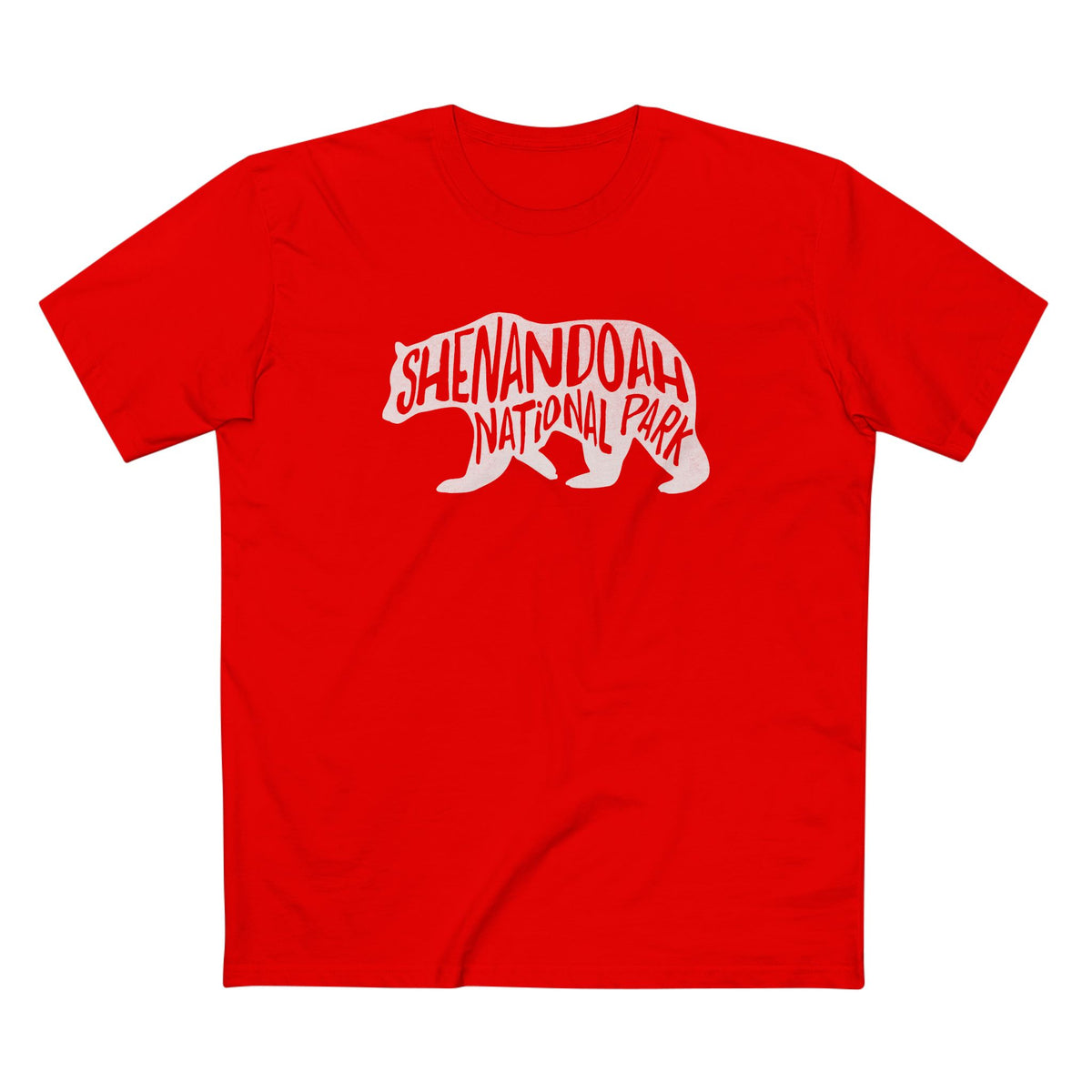 Shenandoah National Park T-Shirt - Black Bear in Red