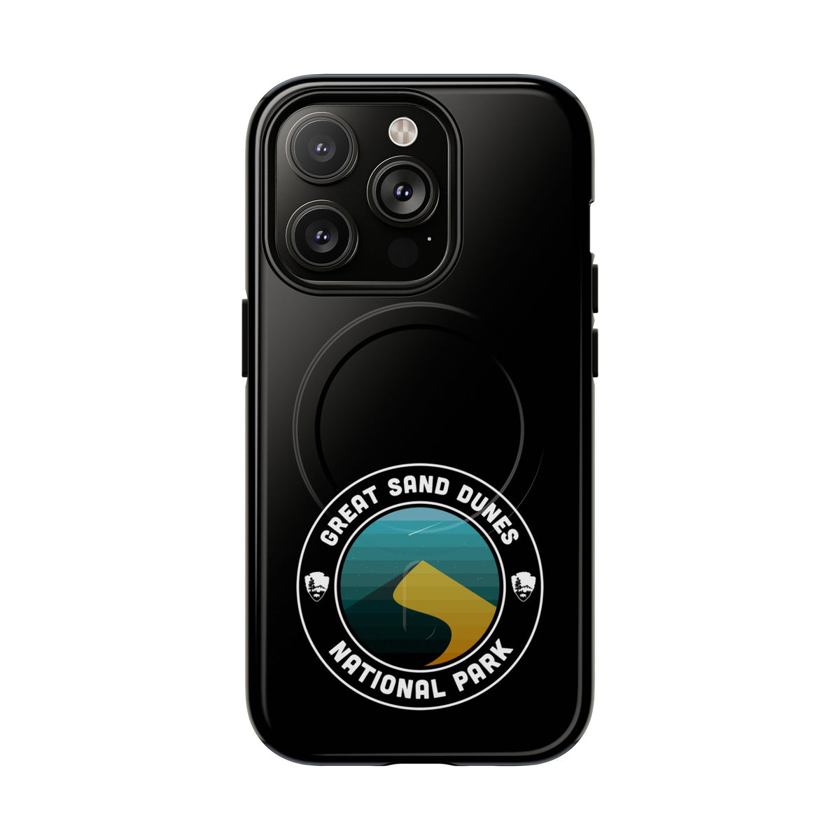 Great Sand Dunes National Park iPhone Case with MagSafe - Round Emblem Design