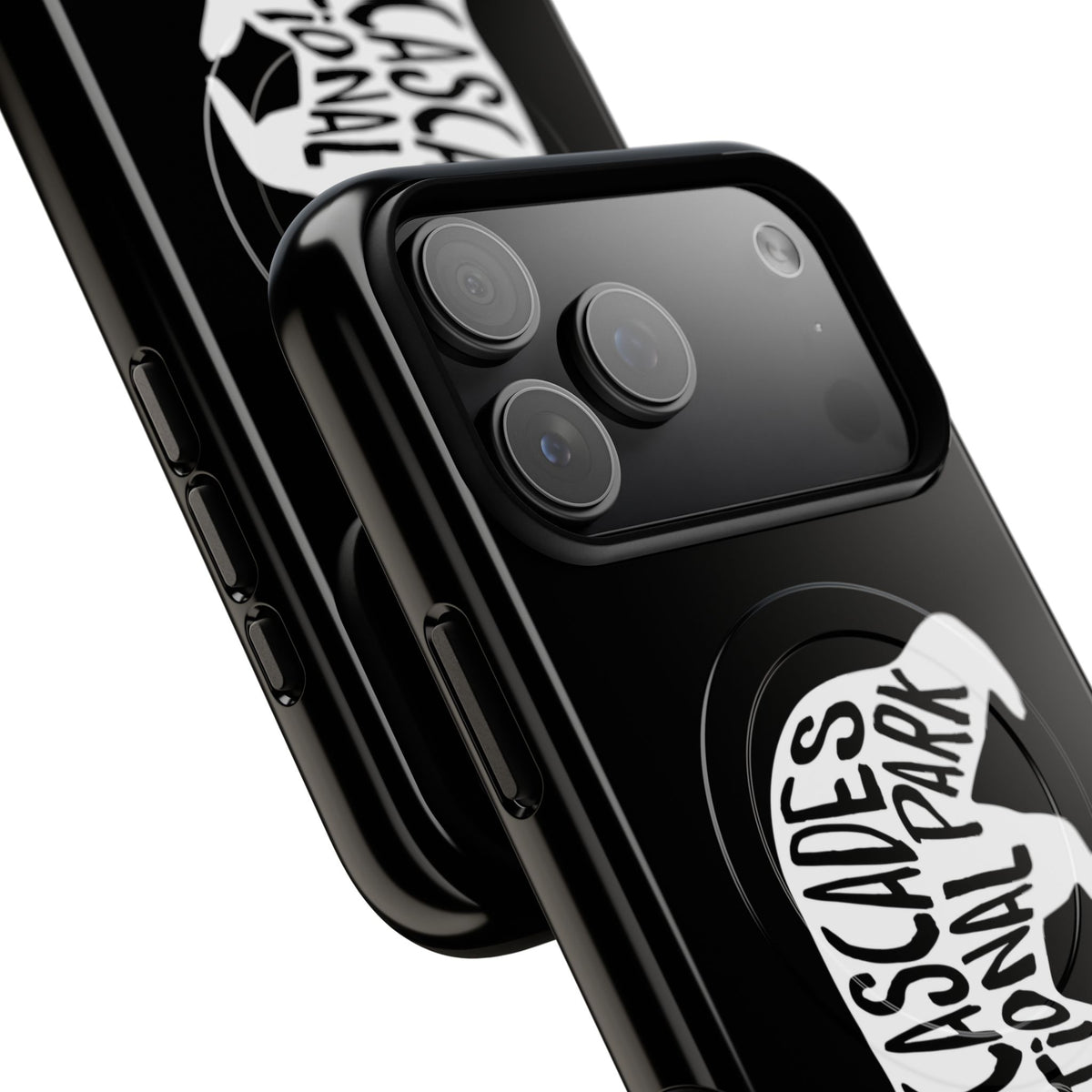 North Cascades National Park iPhone Case with MagSafe - Black Bear Design