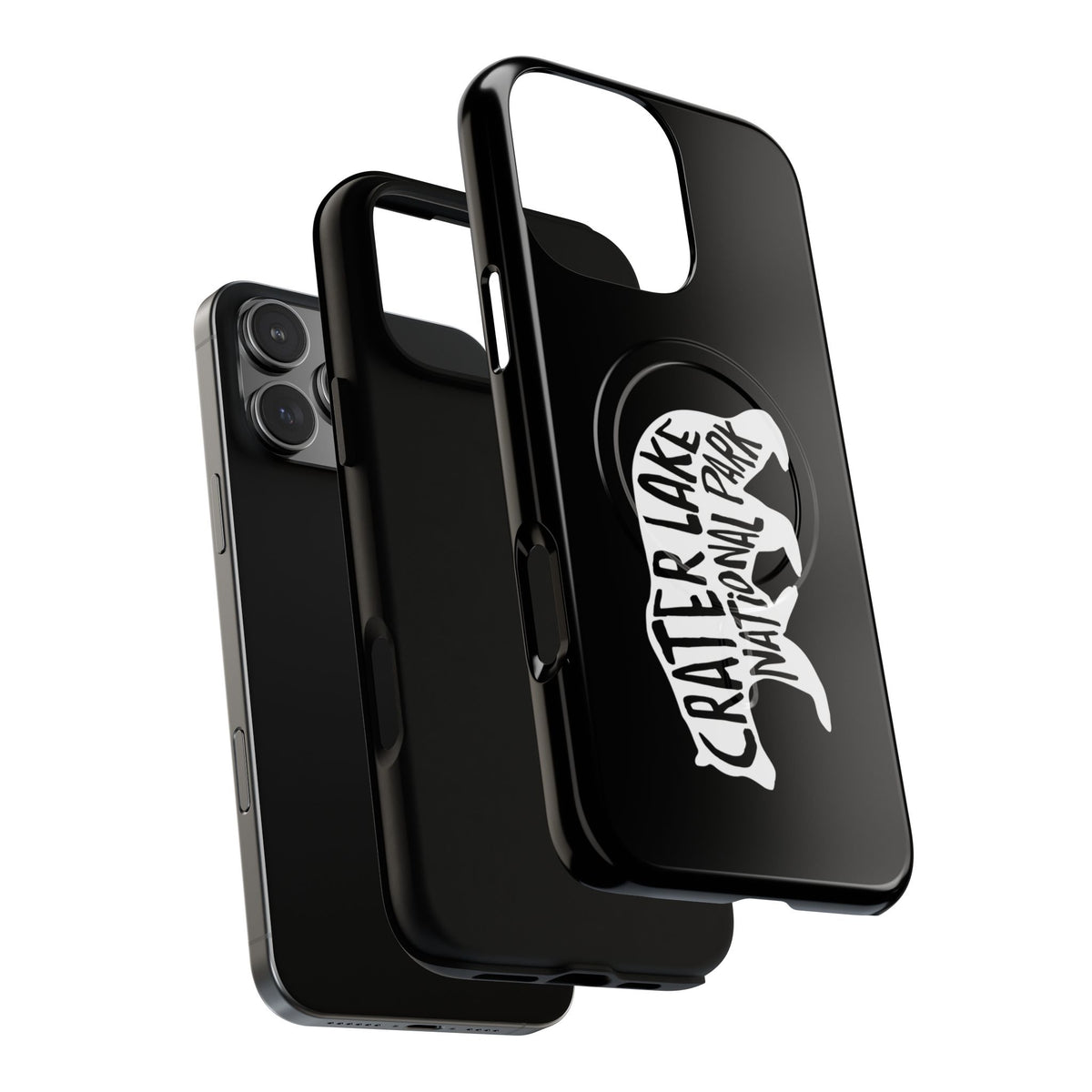 Crater Lake National Park iPhone Case with MagSafe - Black Bear Design