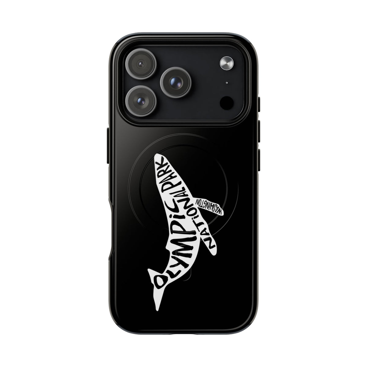 Olympic National Park iPhone case with MagSafe featuring humpback whale artwork.