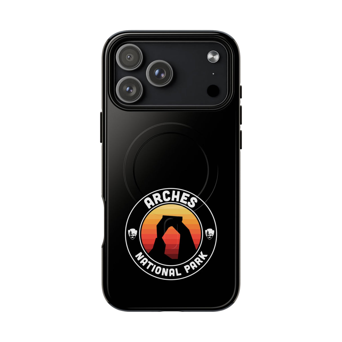Arches National Park iPhone Case with MagSafe - Round Emblem Design