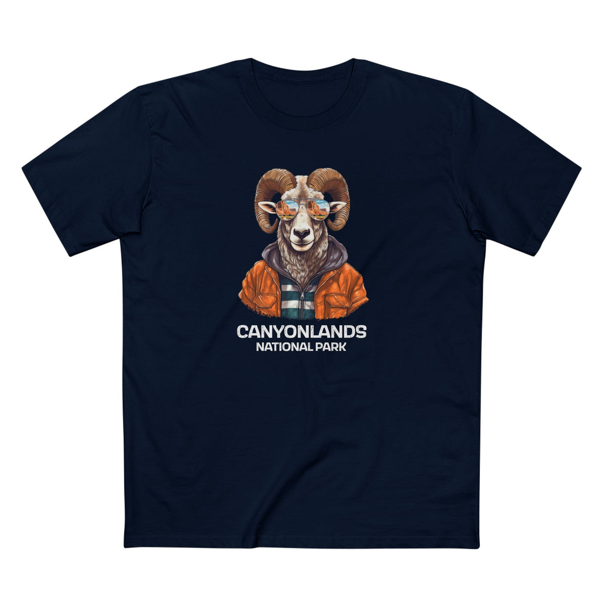 Canyonlands National Park T-Shirt - Bighorn Sheep in Navy
