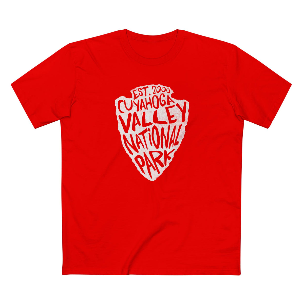 Cuyahoga Valley National Park T-Shirt - Arrowhead Design in Red