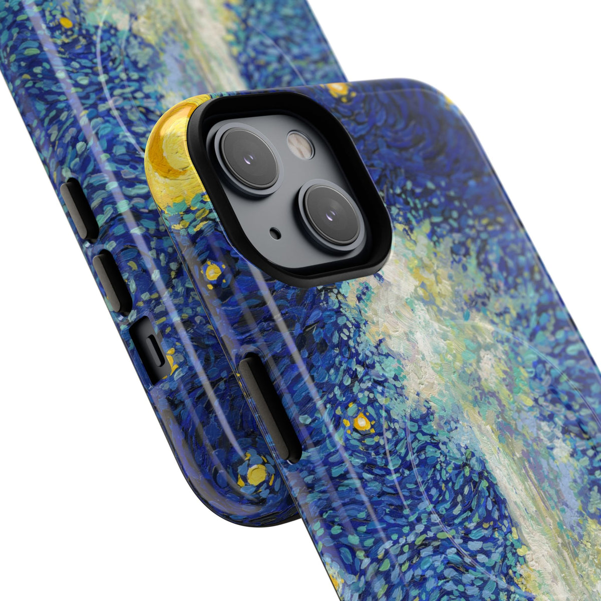 Yellowstone National Park iPhone Case with MagSafe - Old Faithful Starry Night