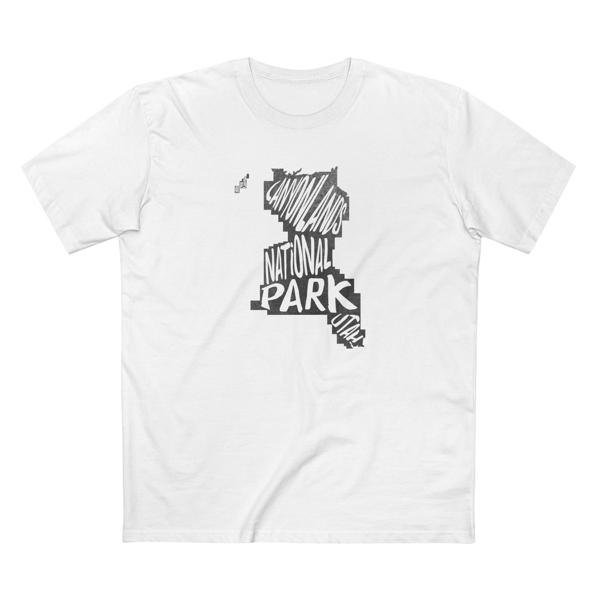 Canyonlands National Park T-Shirt - Map in White