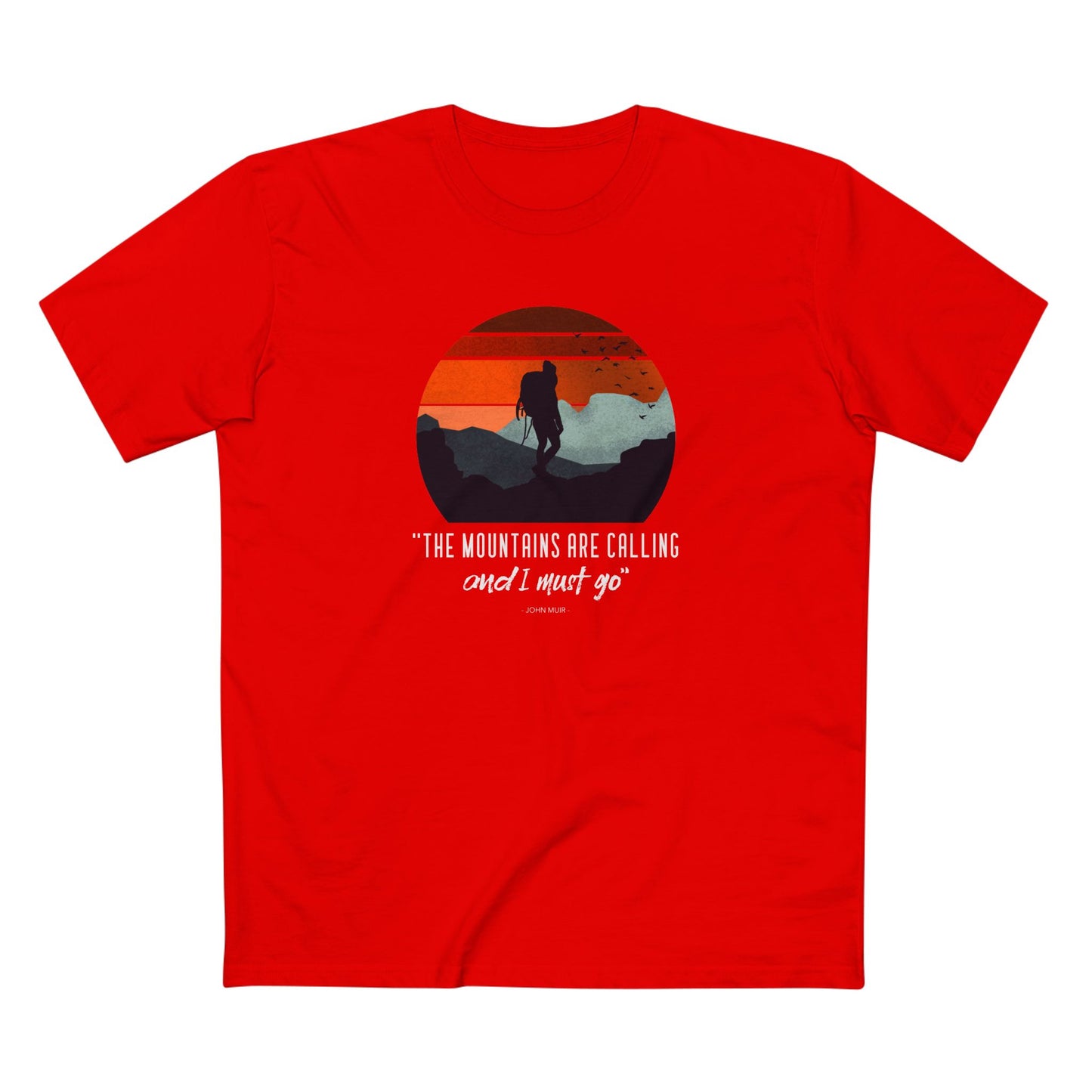 The Mountains are Calling and I Must Go T-Shirt in Red