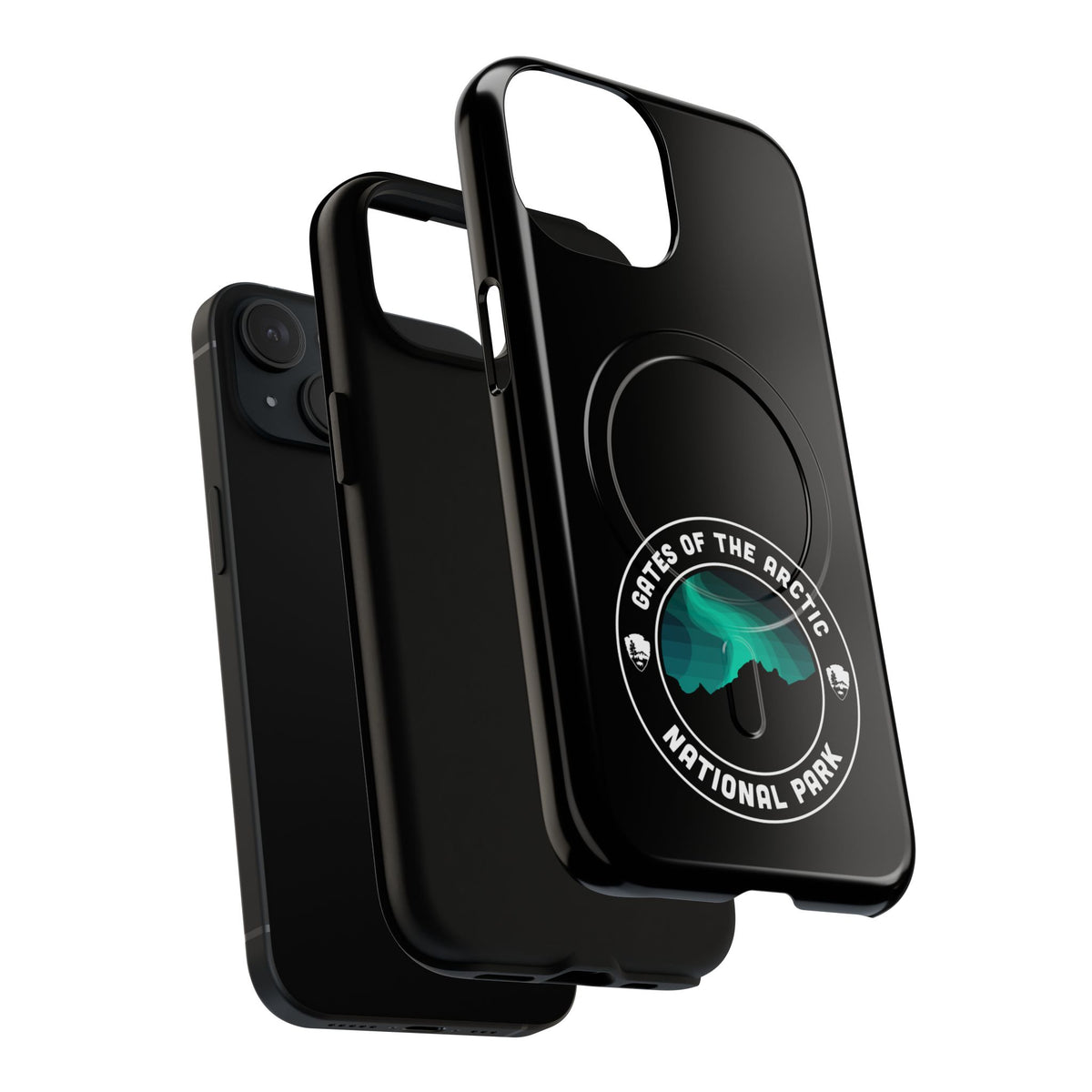 Gates of the Arctic National Park iPhone Case with MagSafe - Round Emblem Design