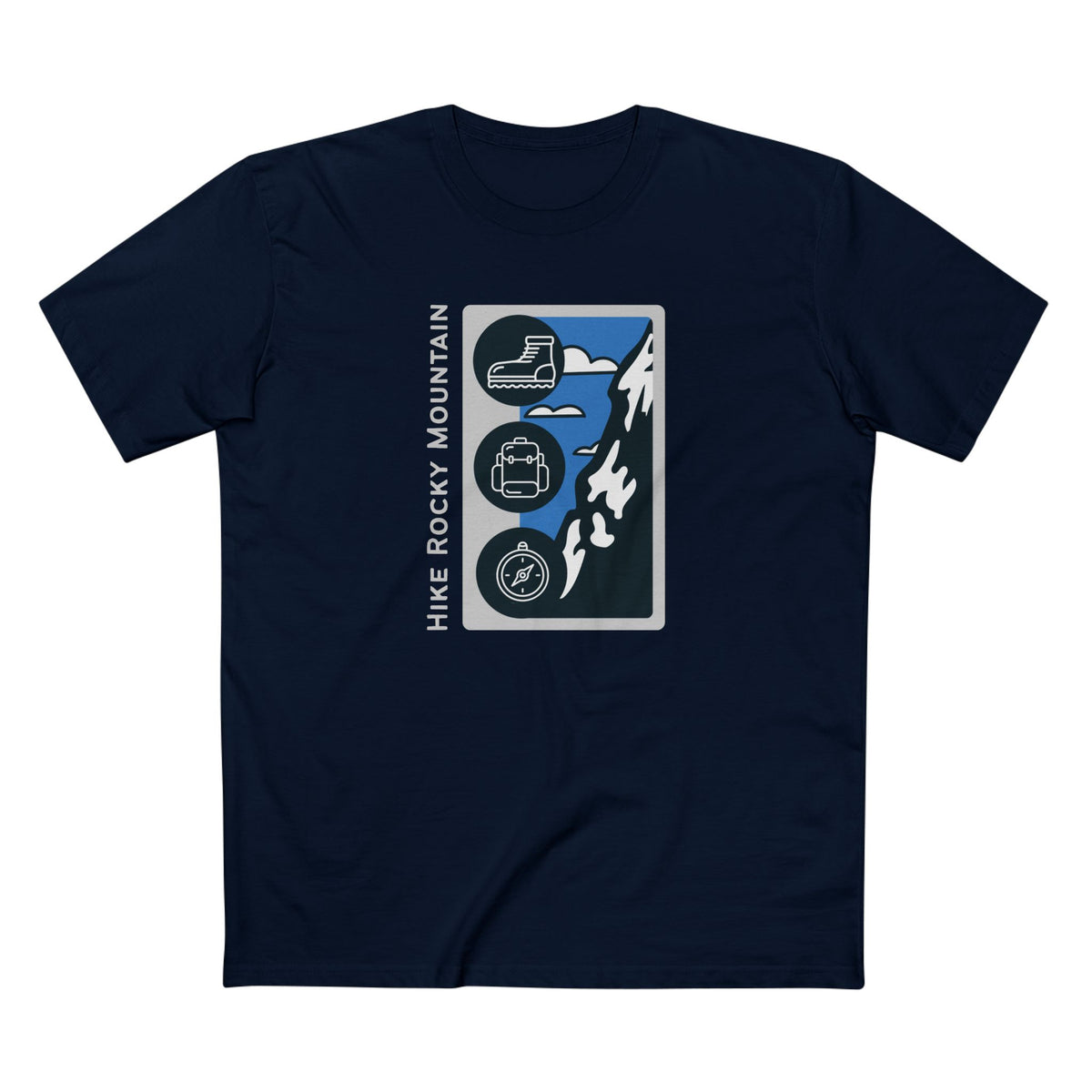 Rocky Mountain National Park T-Shirt - Hike Rocky Mountain in Navy