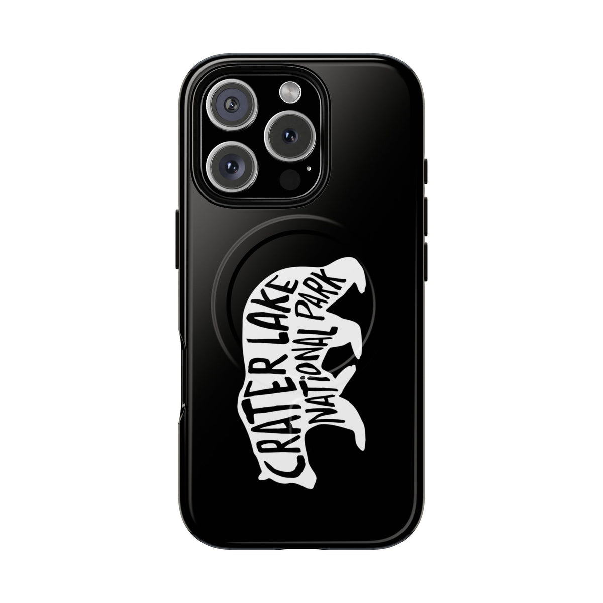 Crater Lake National Park iPhone Case with MagSafe - Black Bear Design