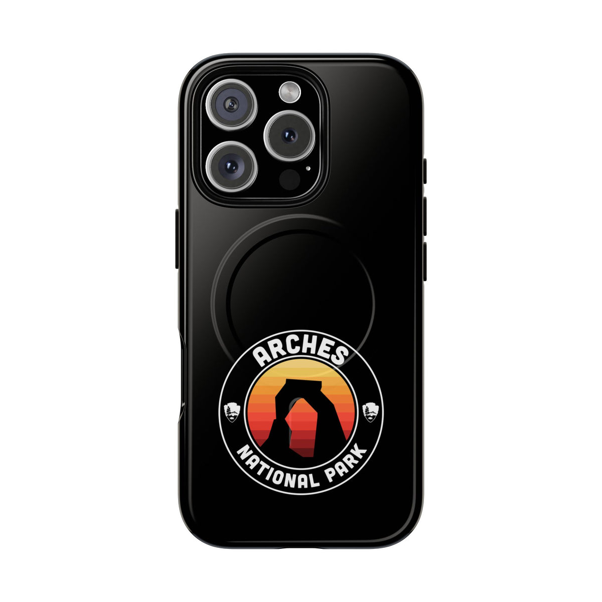 Arches National Park iPhone Case with MagSafe - Round Emblem Design