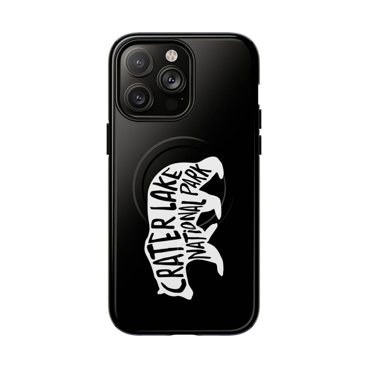 Crater Lake National Park iPhone Case with MagSafe - Black Bear Design
