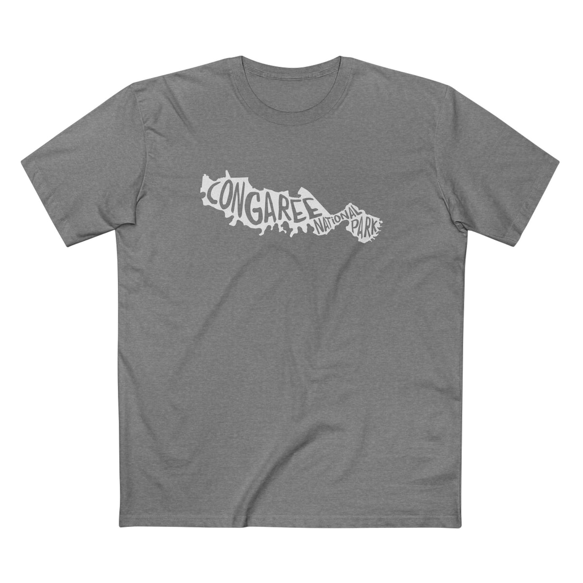 Congaree National Park T-Shirt - Map in Athletic Heather
