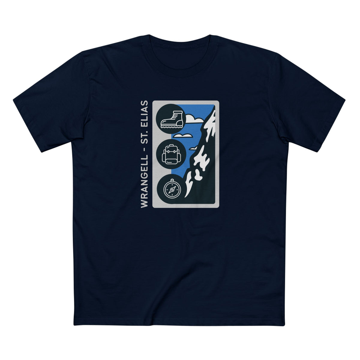 Wrangell St. Elias National Park T-Shirt - Hike Wrangell St Elias in Navy