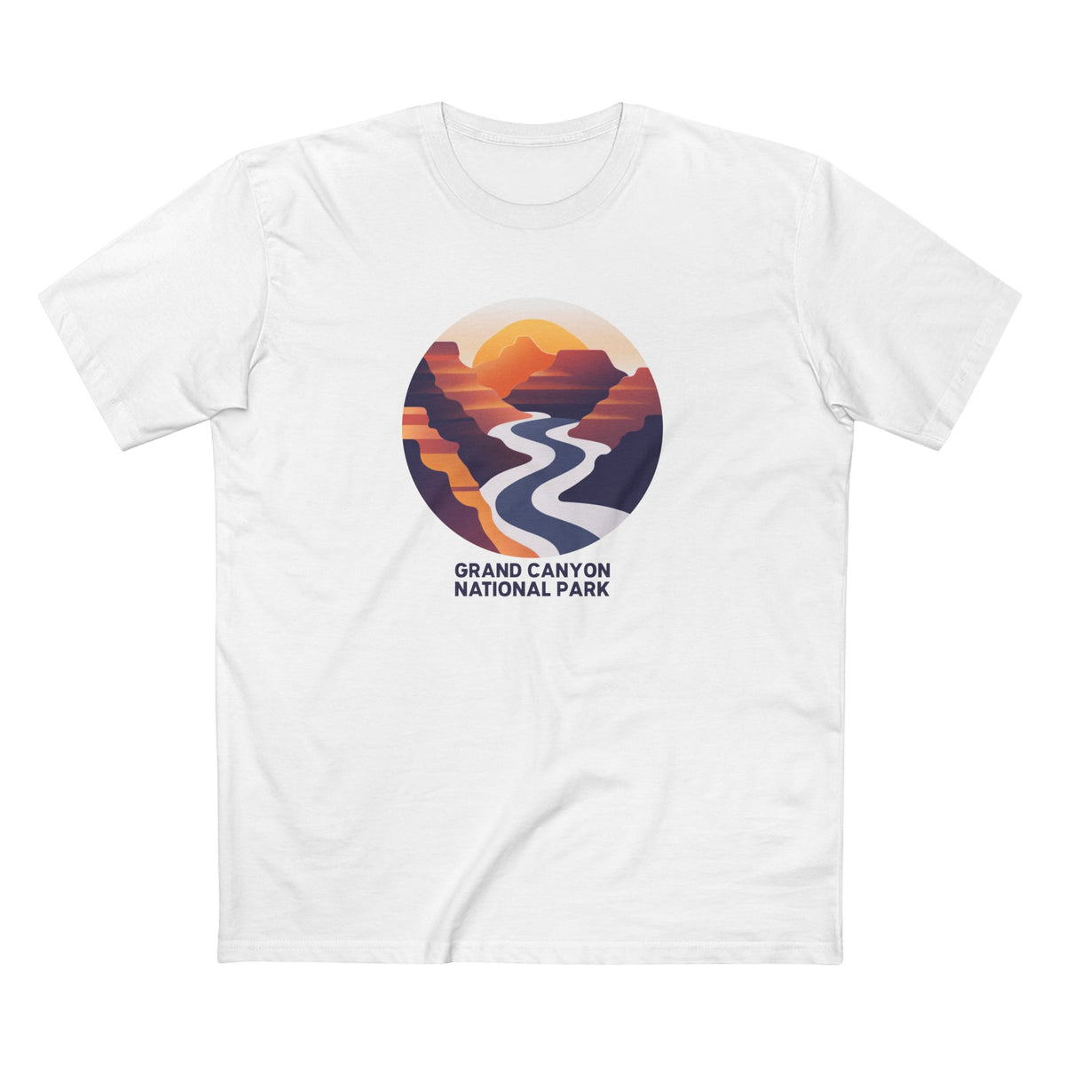 Grand Canyon National Park T-Shirt - Stylized Logo Design in White
