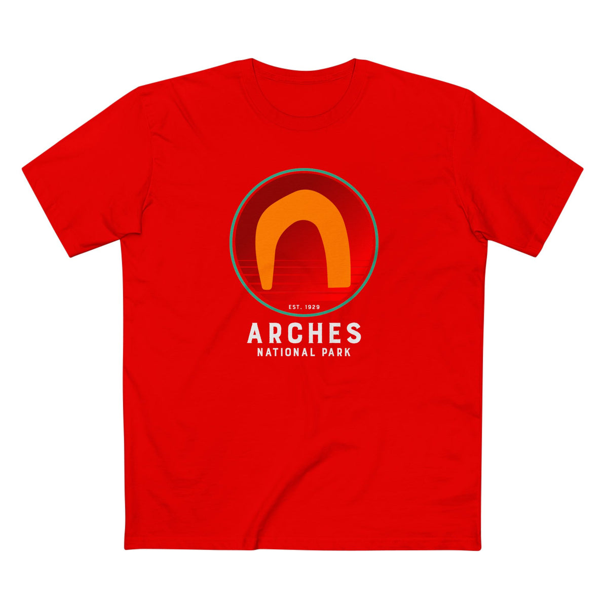 Arches National Park T-Shirt - Delicate Arch Design in Red