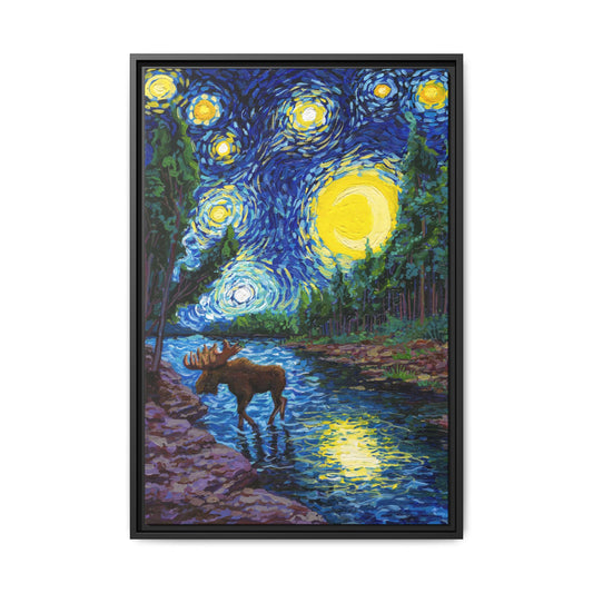 Isle Royale National Park Framed Canvas - The Starry Night