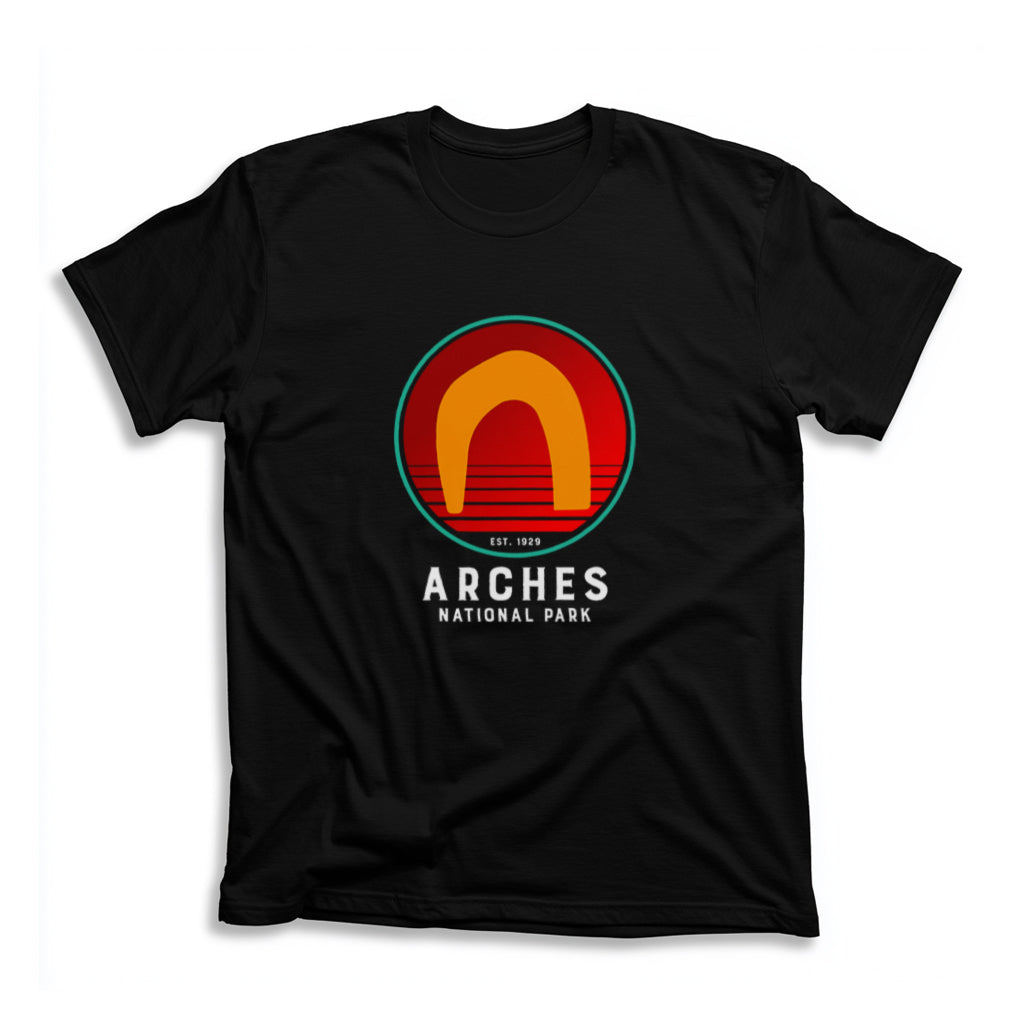 Arches National Park T-Shirt - Delicate Arch Design in Black