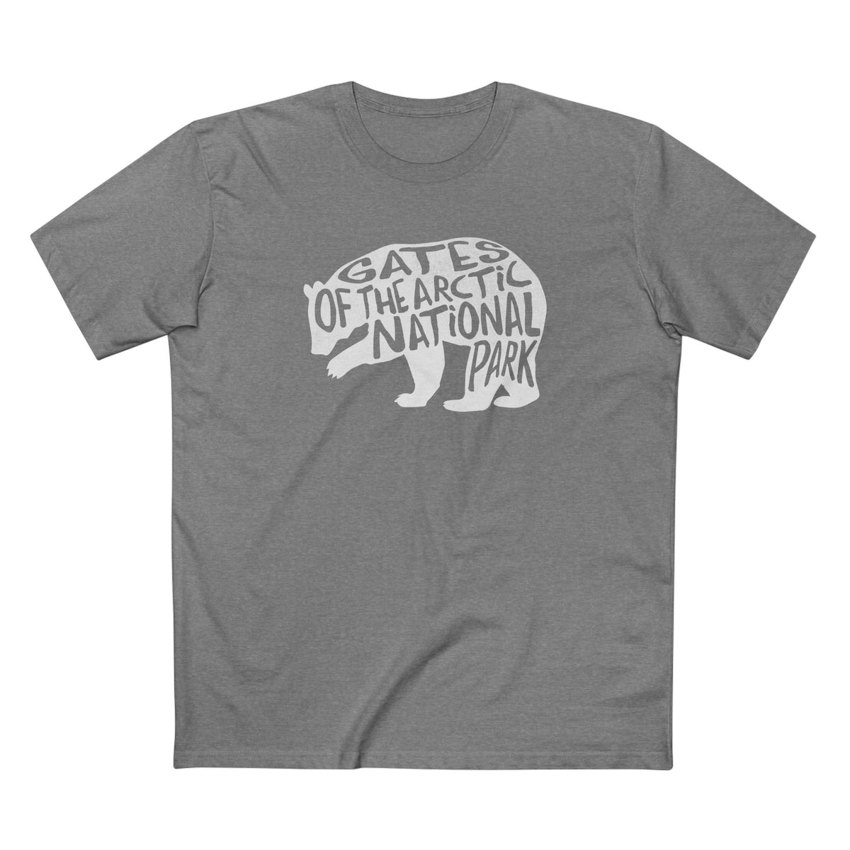 Gates of the Arctic National Park T-Shirt - Grizzly Bear in Athletic Heather