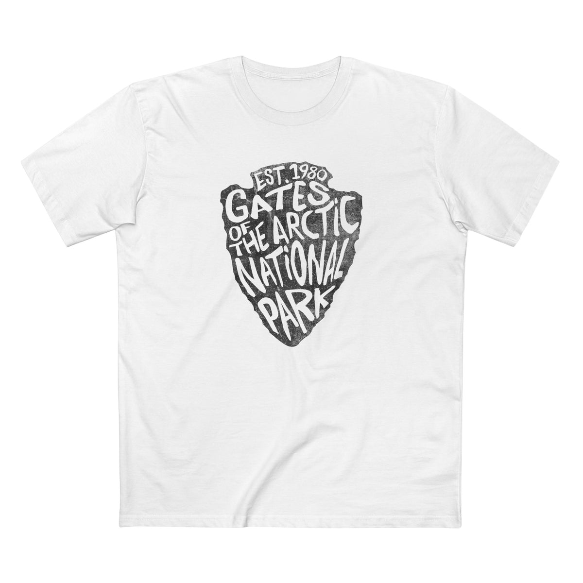 Gates of the Arctic National Park T-Shirt - Arrowhead Design in White
