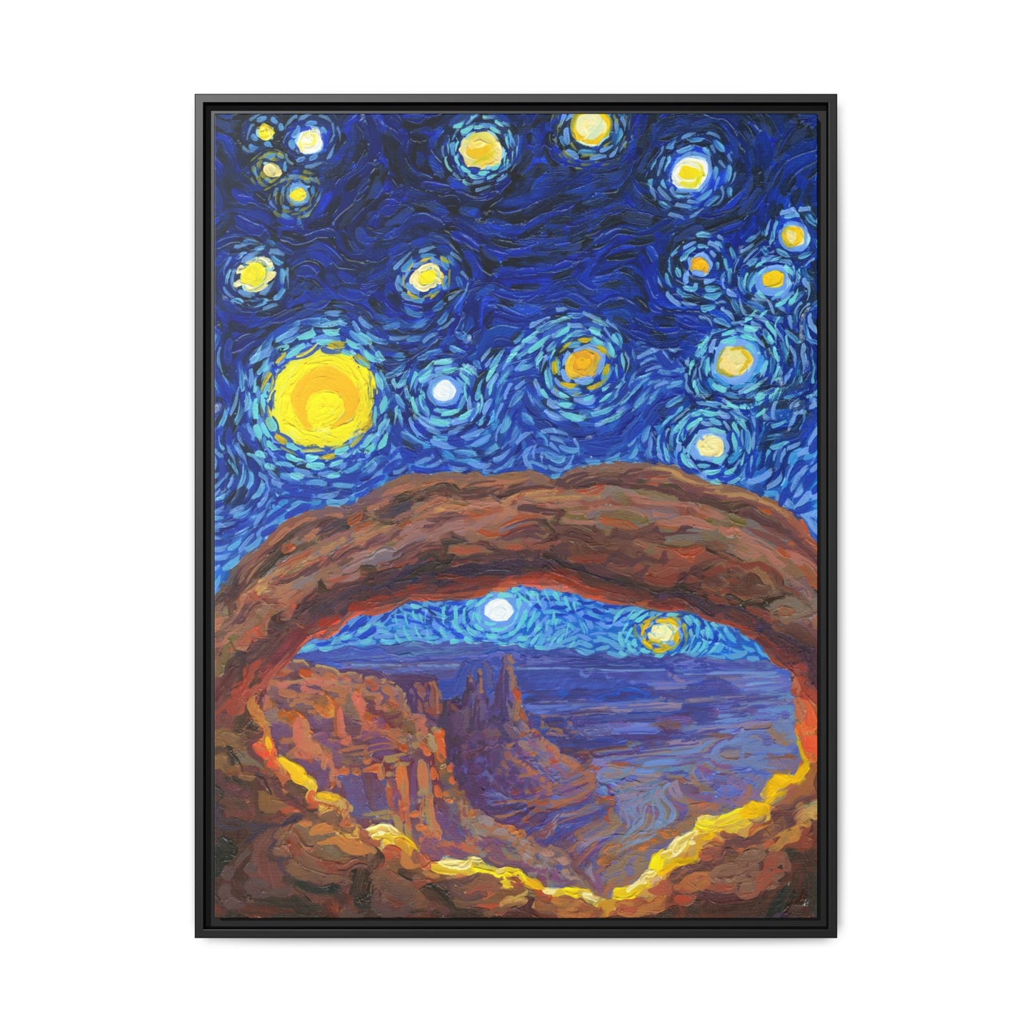 Canyonlands National Park Framed Canvas - The Starry Night