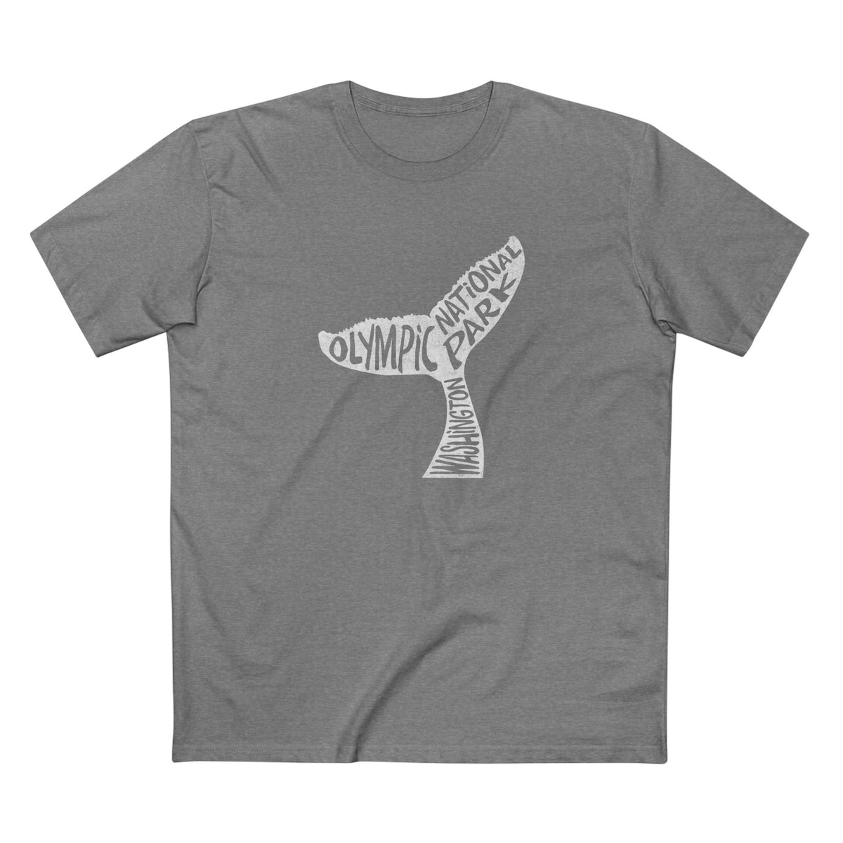 Olympic National Park T-Shirt - Whale Tail in Athletic Heather